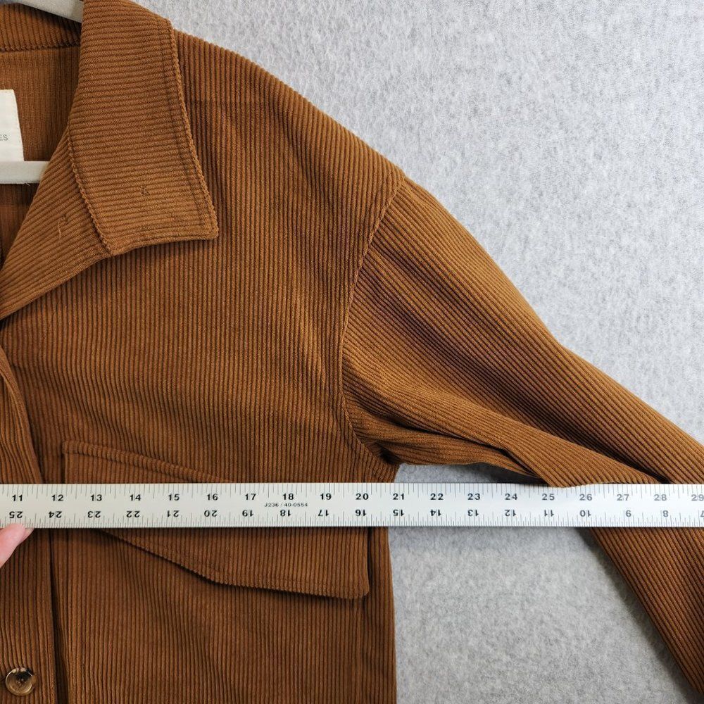 Avec Les Filles Blazer Womens Small Brown Corduroy Flap Pockets Boho Minimalist - Picture 10 of 14